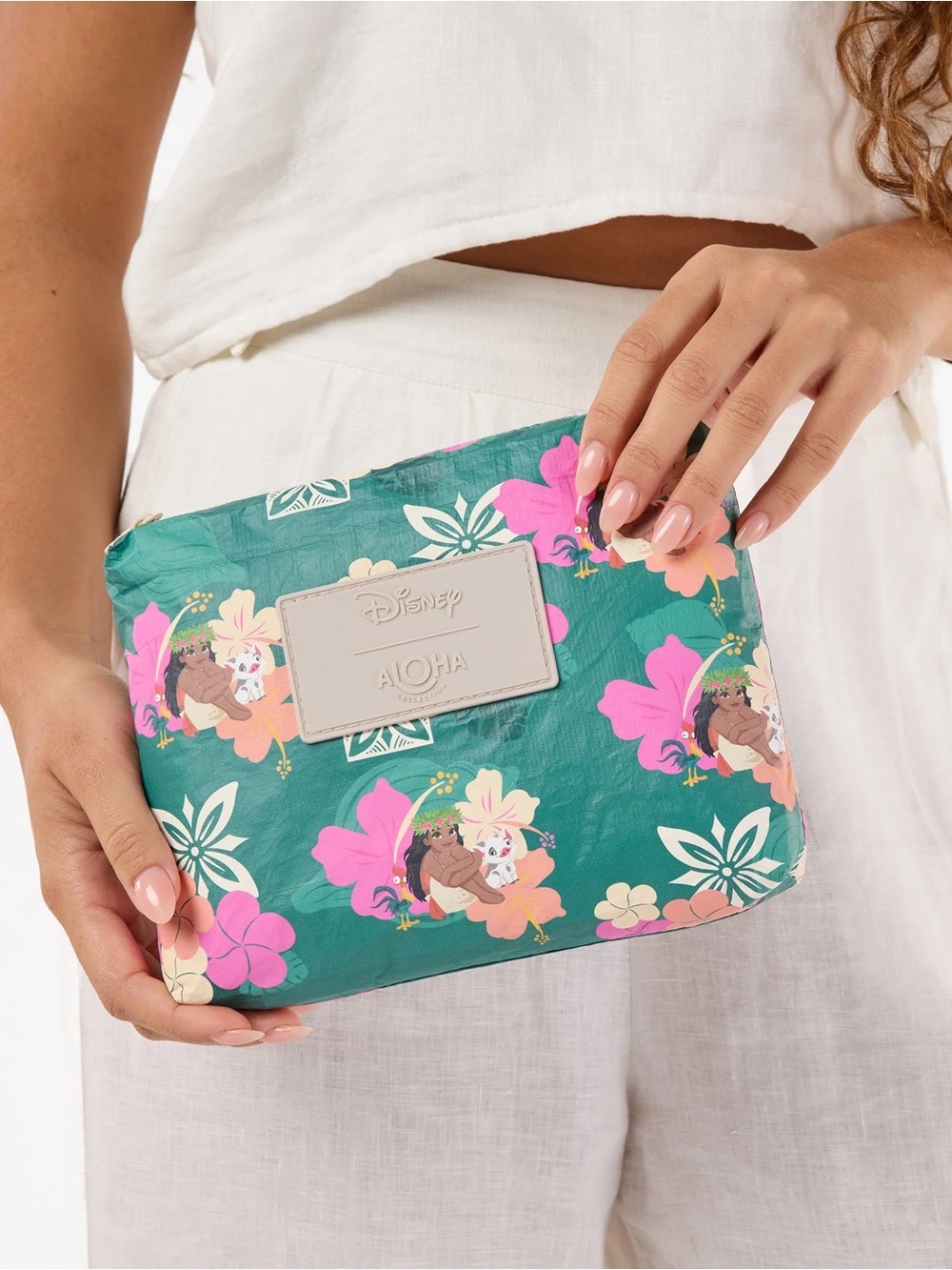 Aloha Collection x Disney Moana Teal Tropical Floral Small Pouch